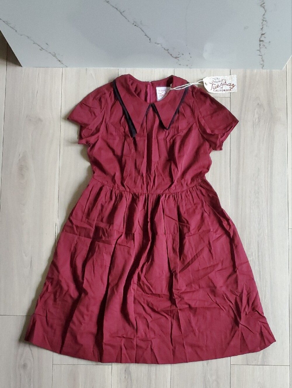 Tuesday‎ Of California Dress Womens Small Burgendy Red